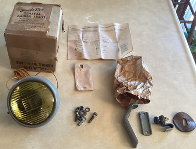 NOS GM Guide Amber safety light Fog passing Fleetline accessory BOMB Rat Rod