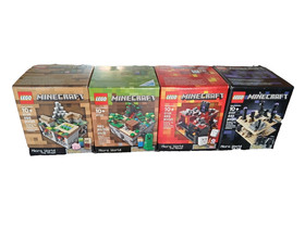 New Lego Minecraft Complete Collection of 4 Microworlds 21102 21105 21106 21107!