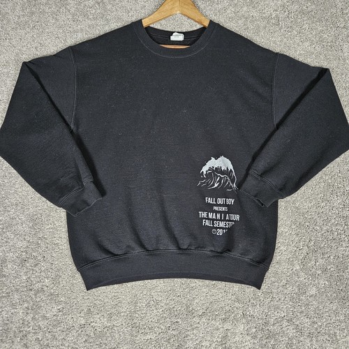 Fall Out Boy Sweatshirt Adult Medium Black 2018 The Mania Tour Fall Semester