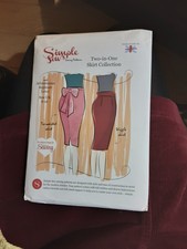 Simple Sew Pattern for The Two-in-One Skirt Collection Wiggle Sizes 8 - 16 New