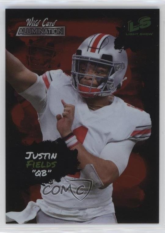2021 Wild Card Alumination Light Show Red Justin Fields #LS3 Rookie RC 1hd6