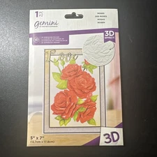 Gemini By Crafters Companion Roses 3D Embossing Folder 5x7 B2607