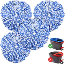 4pk RinseClean Mop Heads for O-Cedar Dual System Refills Microfiber