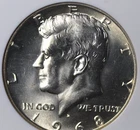 1968 D KENNEDY HALF DOLLAR NGC MS 65 LUSTROUS AND SUPER SMOOTH GLASSY BRIGHT