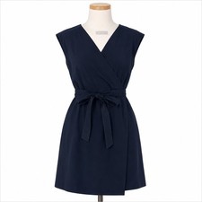 Everlane The Japanese GoWeave Wrap Dress, Black, 6