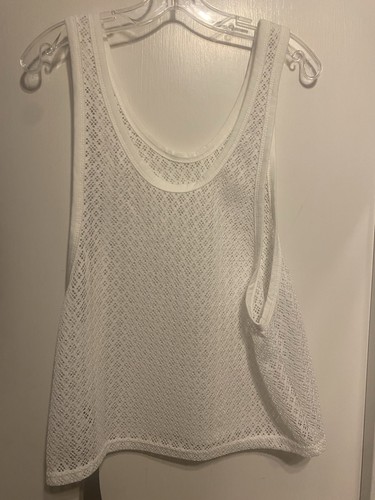 INCERUN Men's Lace Fishnet Tank Top / Vest White Lace Size Small NWT - Picture 6 of 10