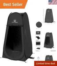 Black Privacy Pop Up Pod -  Shower & Changing Tent for Outdoor Adventures