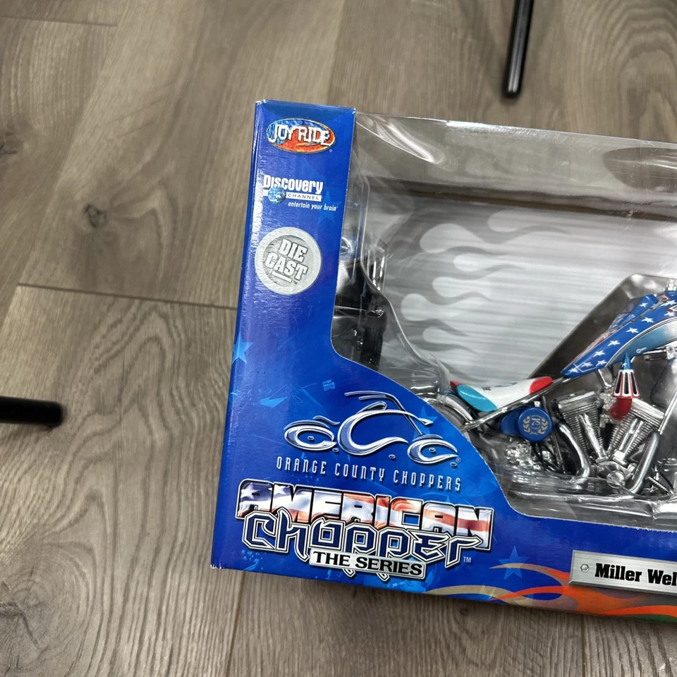 American Chopper Miller Сварочный Велосипед Литой Мотоцикл Новый в Коробке 1:10 - Изображение 2 из 4
