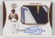 2015 Leaf Trinity Patch Auto Bronze Chris Betts #PA-CB1 Patch Auto 0af
