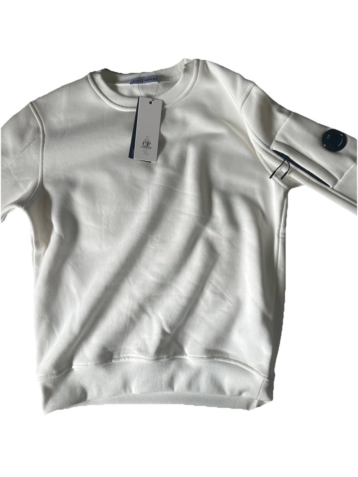 White Men’s CP Company Sweatshirt Jumper Size meduim Brand New with Tags