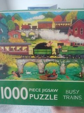 Jigsaw Puzzle 1000 Piece "Busy Trains" Puzzle Factory Sealed BRAND NEW