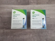 OneTouch Ultra Diabetic Test Strips Qty 200 (2x100ct) EXP  11/30/2026 New Sealed