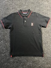 Psycho Bunny Polo Shirt By Robert Godley Black. Youth Boys Size 14-16/L-G
