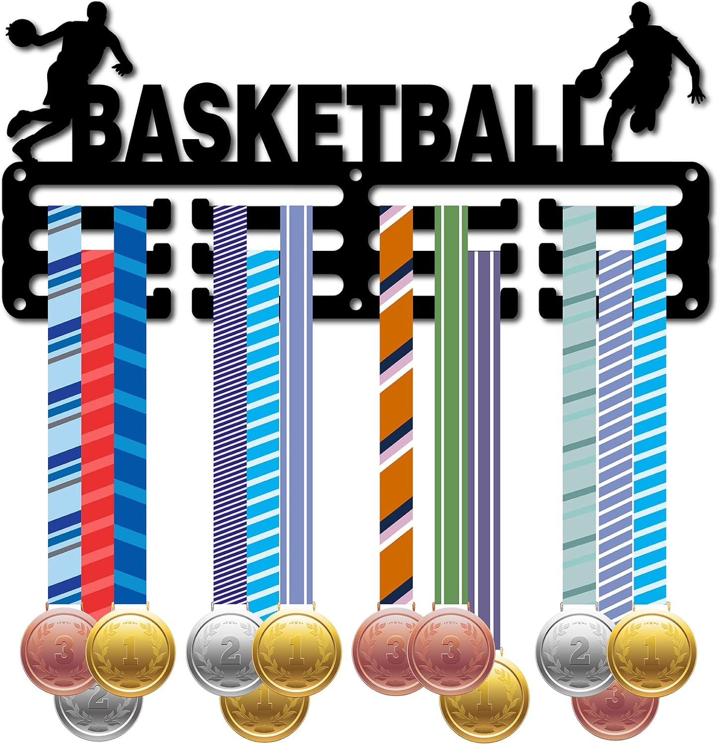 Porta Medaglie Basket Appendiabiti Espositore Sport Metallo Appeso Premi Ferro P