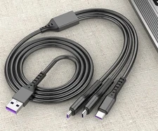 NEW Fast USB Charging Cable Universal 3 in 1 Multi Function Cell Phone  Charger