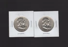 1957 & 1958 Franklin Half Dollar 90% Silver $1 FV