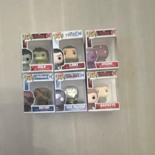 Pop Bitty lot set of 6 marvel hero's