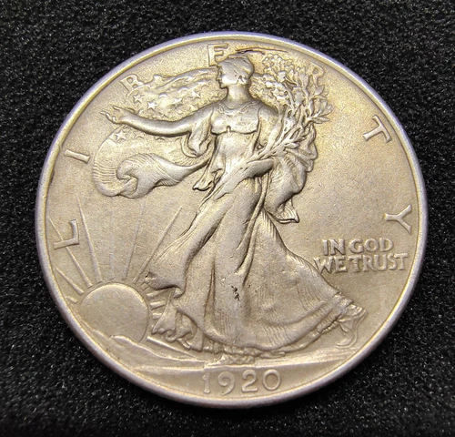 1920 Walking Liberty Half Dollar 50C - Philadelphia - XF Details - Scratches