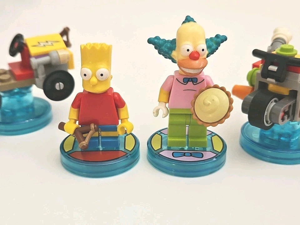 Lego Dimensions Bart Simpson y Krusty El Payaso Minifiguras con Discos de Etiqueta de Juguete Foto 2 de 4