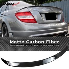 Fits 08-14 Benz C-Class W204 Sedan B Style Rear Trunk Spoiler Matte Carbon Fiber