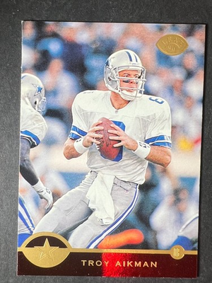 #ad 1996 Leaf Troy Aikman #1 50% off 5 or more under $5 $3.00