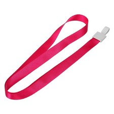 Collar lanyards with plastic hook, strap, fuchsia 5pcs