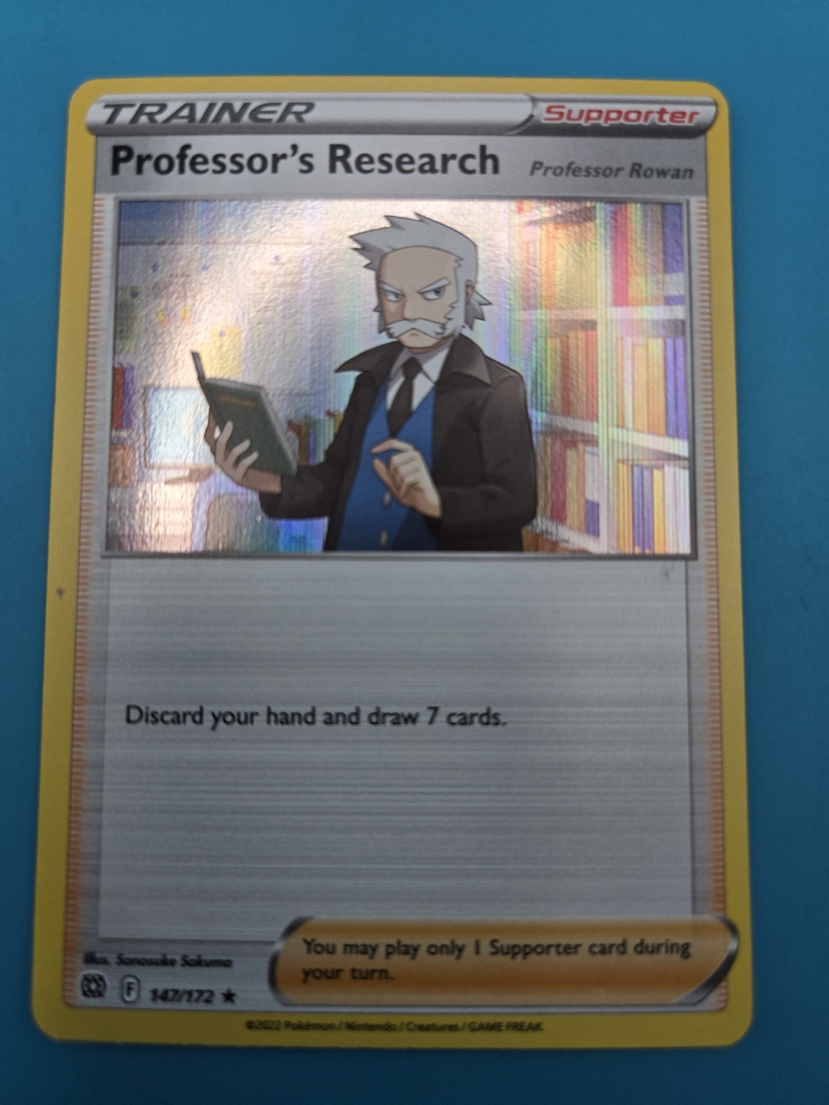 Pokemon PROFESSOR'S RESEARCH 147/172 - Brilliant Stars - RARE HOLO - NM