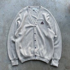 Vintage Izod Cardigan Sweater Acrylic Blend Men's Size Large USA MADE