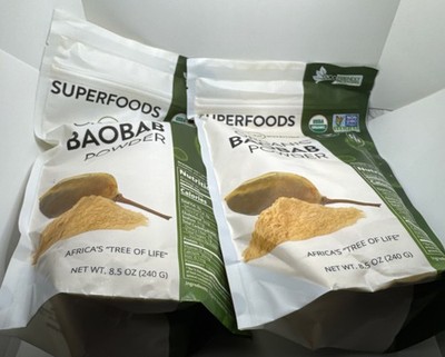 2 x MRM Nutrition Organic Baobab Powder, 8.5 oz (240 g) Exp 10/2028-New-USseller