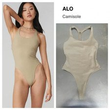 ALO YOGA NWOT Beige Woman  s Razor Back Camisole Bodysuit - XXS