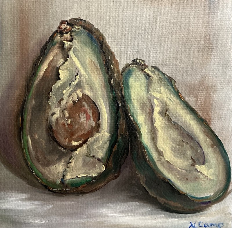 Oil Painting Avocado Still Life Kitchen Home decor Realism Food Original Art