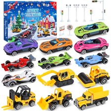 Cars Advent Calendar 2026 for Boys Kids, 24 Days Christmas Countdown Calendar...