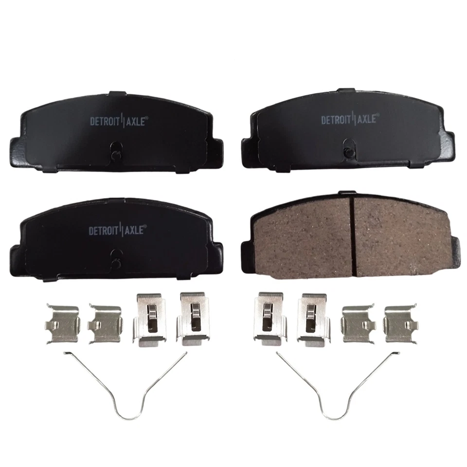 Pastillas de freno traseras premium de cerámica con kit de herrajes para 1993 1994 1995 Mazda RX-7 Foto 3 de 4