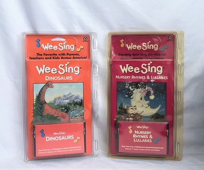 Wee Sing 1985 Nursery Rhymes Lullabies + 1991 Dinosaurs Factory Sealed Clamshell