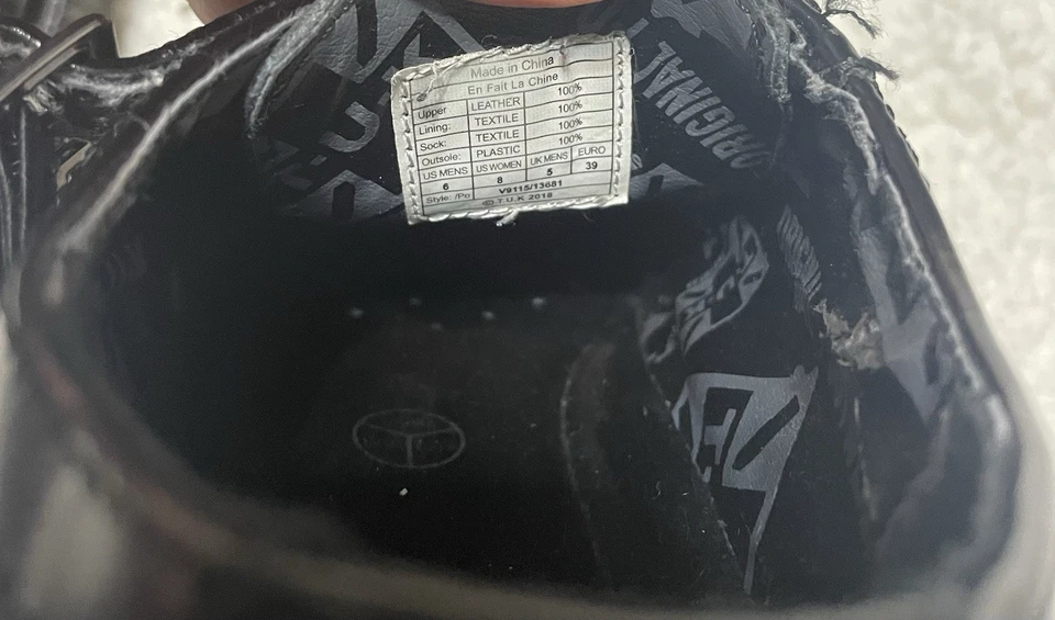 Zapatos de plataforma TUK para mujer 8 para hombre’s 6 negros Oxford hebilla gótica grunge ropa de calle Foto 3 de 4