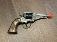 Vintage Edison Giocattoli 8-Shot Cap Gun Revolver Made in Italy Horse Logo