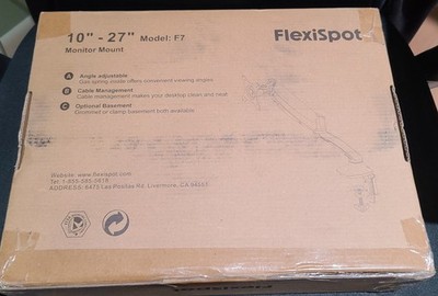 Loctek F7 Flexispot Black Monitor Mount 10''-27''