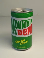 VTG 1970s Mountain Dew Soda Pop Can 12oz (355ml) Steel Johnstown PA