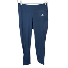 NWT Adidas Women  s Aeroready 7/8 High Rise Tight Fit Leggings Size 1X Blue