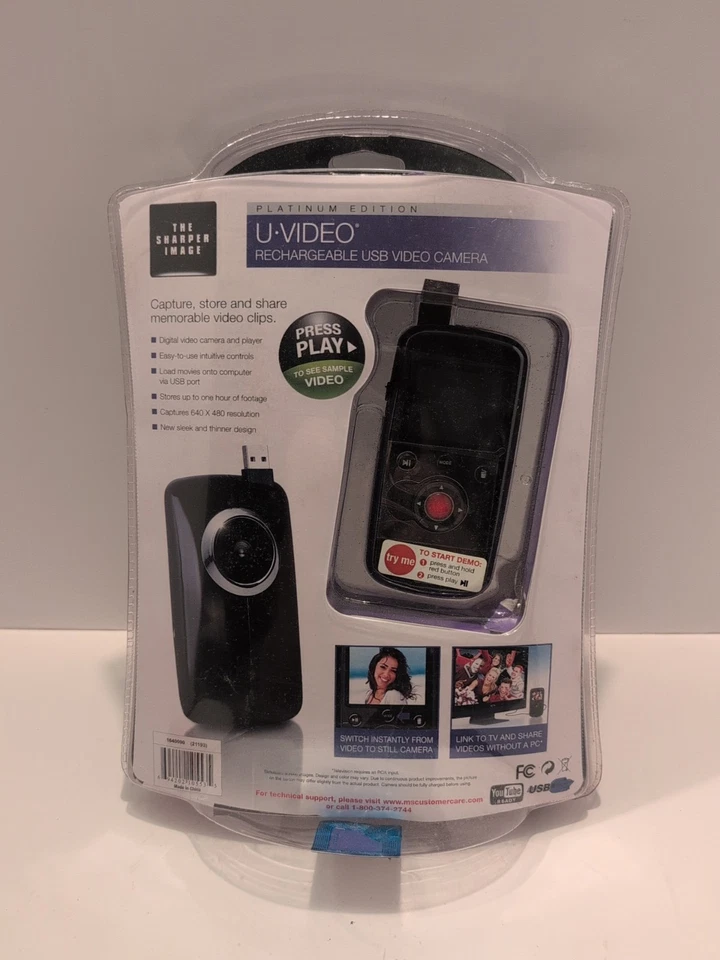 Sharper Image U-Video Rechargeable USB Video Camera Point and Shoot Camcorder - Image 2 of 2