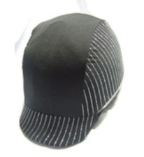 Ecotak Lycra Helmet Cover - black & silver stripes Ecotak