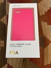 Cell Phone Case Fits I-Phone 7 Pink Solid Pattern New
