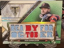 2021 Topps Triple Threads Josh Donaldson Emerald Jersey Patch Relic #/18 Twins