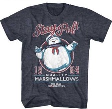 The Real Ghostbusters T-Shirt Movie STAYPUFT in Navy Heather Sizes SM - 5XL