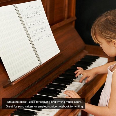 50 Pages Musical Notation Staff Notebook Music Manuscript Writing Paper