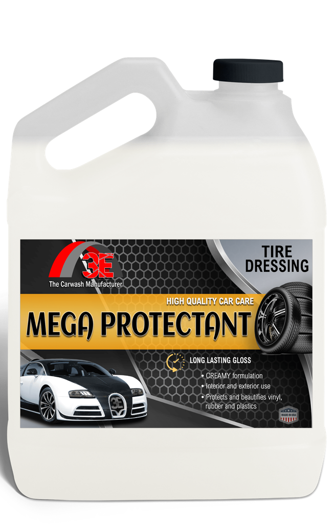 3E Mega Tire Dressing Long Lasting Gloss Protects VRP, Sprayable, Car