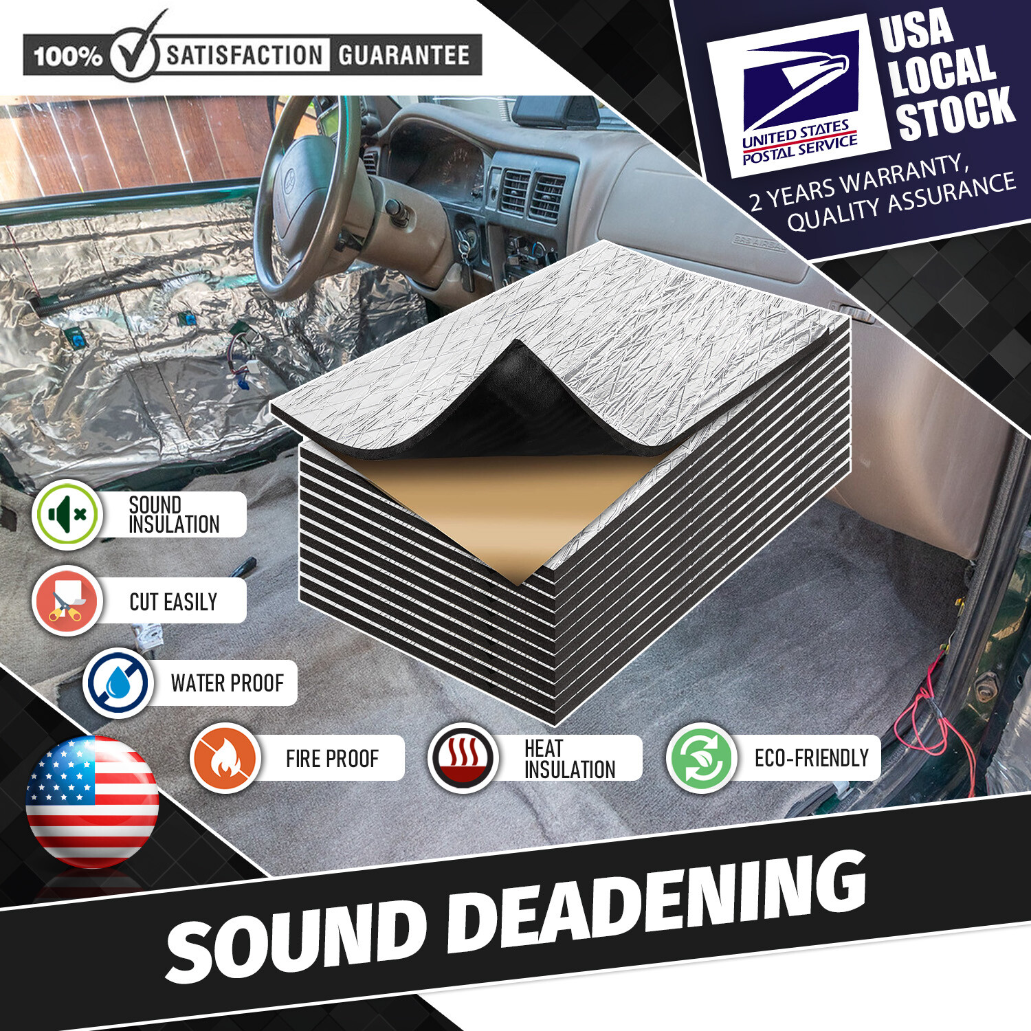 197mil Thick Heat-Proof Car Sound Deadener Insulation Mat for Noise Reduction
