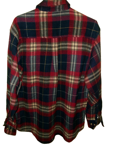 Camicia vintage uomo Jon Lauren abbigliamento flanella media 100% cotone SPEDIZIONE GRATUITA - Foto 4 di 5
