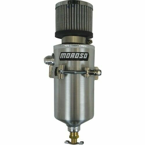 Moroso Universal Race Oil Breather with -8AN Male (Catch Can) Tank (85458)