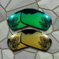 Jade Green Golden Polarized Lenses Replacement For-Oakley Square Whisker